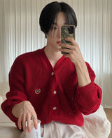 ロゴアトムシグネイチャーカーディガン/Logo atom signature cardigan (4 color)