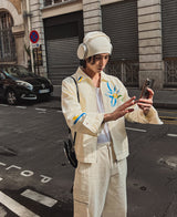 [Hand print]ローカルフラワージャケット (2 color)