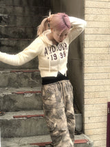 ストリートバンディングジョガーダートポケットカモフラージュパンツ