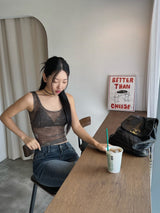 mood sheer sleeveless top