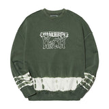 キルシーウィティーバニータイダイスウェットシャツ / WITTY BUNNY TIE DYE SWEATSHIRT [KHAKI] (6671650357366)