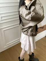 Reira unbalanced cotton mini skirt