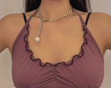 pearl mixed chain necklace