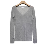 [WOOL28%] モヘアVネックウォーマーニット
