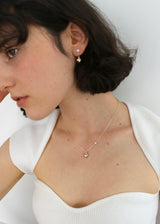 ハートパールネックレス (14k gold)