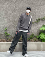 モカラウンドボタンニット/MOCA ROUND BUTTON KNIT(6COLOR)
