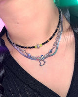 Simple flat silver snake chain