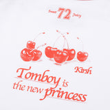 チェリートムボーイグラフィックノースリーブ / CHERRY TOMBOY GRAPHIC SLEEVELESS [WHITE]