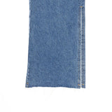 ワイドフィットスリットデニムパンツ/WIDE FIT SLIT MEDIUM BLUE DENIM PANTS [16634]