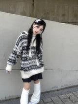 イグルーフードロングニットウェア / Igloo hooded long knitwear