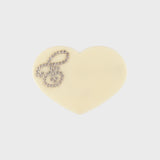 LOGO HEART BARRETTE_CREAM