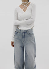 ラップストリングコルゲーテッドTシャツ / Wrap string corrugated T-shirt (4color)