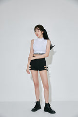 バルジングハイネッククロップトップ / TOP(9048) Bulging High Neck Crop Top