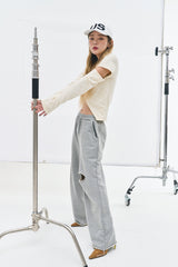 ベルベットカットアウトウォーマーTシャツ / Velvet Cut-out Warmer t (4 colors)