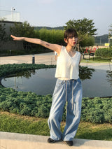 エリーストリングデニムパンツ