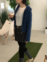Chewy sweater hood zip up 