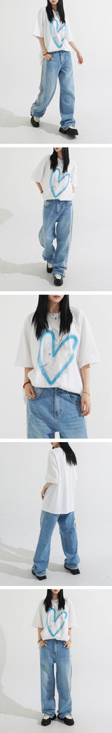 ラビットスプレーオーバーフィットTシャツ