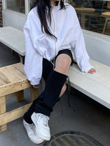 リボンストリングレッグウォーマー / Ribbon String Leg Warmer