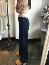 ワイドフィットデニムパンツ/WIDE FIT DARK BLUE DENIM PANTS [17789]