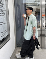 コットンレギュラーハーフシャツ