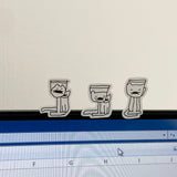 Cat's Day Seal Sticker (2 set)
