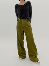 リブコーデュロイビジョパンツ/no.7715 Ribbed Corduroy Bijo Pants (2color)