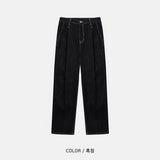 クボセミワイドローデニムパンツ / Kubo Semi-Wide Raw Denim Pants (2 colors)