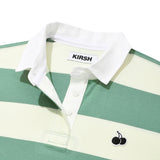 キルシースモールチェリーラグビーボーダーラインフーディー／UNI SMALL CHERRY RUGBY SHIRT KA [GREEN] (6597388664950)