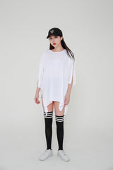 アンフテッドショルダーロング半袖Tシャツ / TOP(7791) Unfooted Shoulder Long Short Sleeve Tee