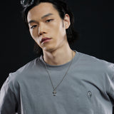 オーバーフィットマシュマロポイントショートスリーブT/OVERFIT MARSHMALLOW POINT SHORT-SLEEVED T-DEEP GRAY