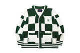 ボードワッフルカーディガン/CHECKER BOARD WAFFLE CARDIGAN_GREEN