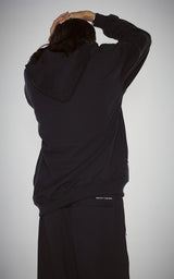 ハーフジップフーディ