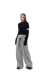 ヘリンボーンワイドパンツ/HERRINGBONE WIDE PANTS