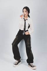 ローズサテンタイ / ROSE SATIN TIE #BLACK