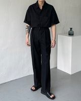 リネンショートスリーブボックスシャツ / ECT linen short-sleeved box shirt (4 colors)
