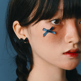 [925 SILVER] ミニサテンリボンピアス