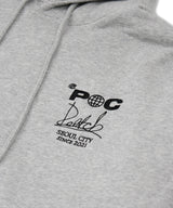 サイン_ロゴ フード スウェットシャツ/ Sign_Logo Hooded Sweatshirt GREY (6613177401462)