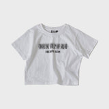 スティプル半袖クロップTシャツ / STIPPLE SHORT SLEEVE CROP TEE (WHITE)