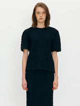 Puff crinkle top - Black (6699406819446)
