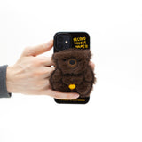SUN CASE PATCH FUR BEAR DARK BROWN (6535226687606)