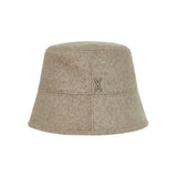 Stud Drop Over Fit Wool Bucket Hat Brown