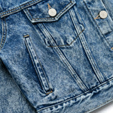 ジンロデニムクロップトラッカージャケット