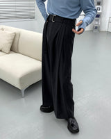 ツインベルトワイドパンツ/SK Twin Belt Wide Pants (3 colors)