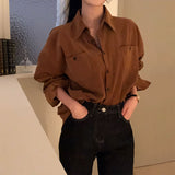 [BELLIDE MADE] ロマンスコーデュロイルーズフィットシャツ