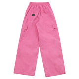 PINK OVERSIZE STRING CARGO PANTS