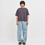 バンディングワイドデニムパンツ