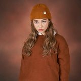 Monogram label beanie