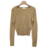 [WOOL]ウィンターウールベーシックVネックニット