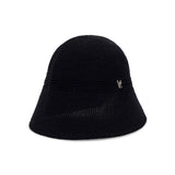 VZ stud logo summer knit bonnet hat Black