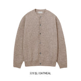 カシミアハッチラウンドカーディガン / Cashmere Hacchi Round Cardigan (7 colors)